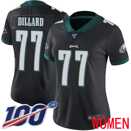 Women Philadelphia Eagles 77 Andre Dillard Black Alternate Vapor Untouchable NFL Jersey Limited Player